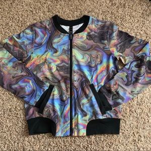 “Gasoline spill” workout jacket